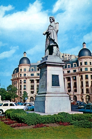 1129 - Bucuresti. Statuia lui Gh. Lazar, de Ion Georgescu